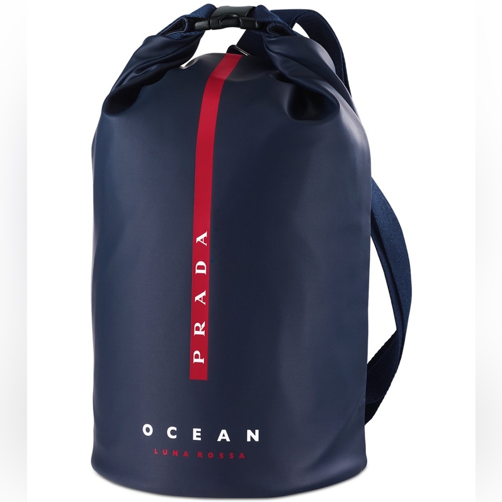 Prada Ocean Blue and Red Belt Bag